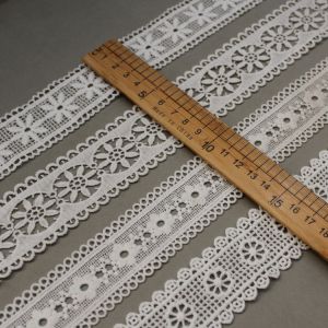 White Floral Polyester Guipure Lace For Skirts Hats