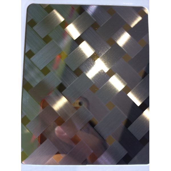 China manufacturer 3D combination craft mirror hairline stainless steel sheets