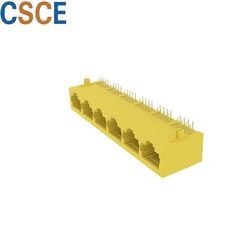 RJ45 Modular Jack 6 Port High Wearing Gigabit Ethernet Jack Insert Material