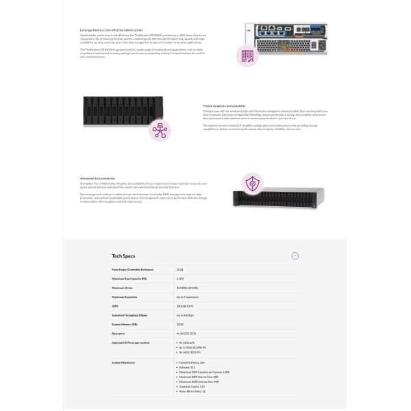 DE4200H Storage System with 96HDD 24SSD Expansion Capacity