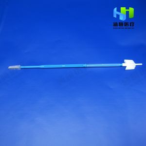 PP LDPE Cleaning Head Plastic Handle 20cm Pap Smear Broom
