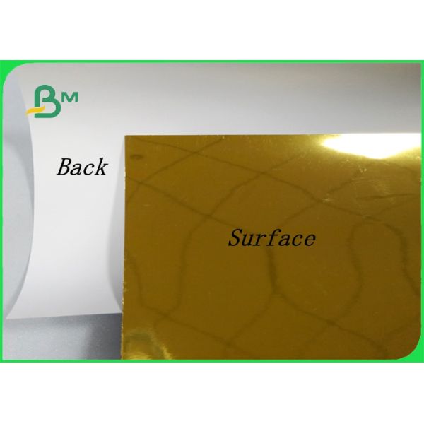 Width 550cm strong folding resistance stiffness 95gsm Silver gold PET metallized for box