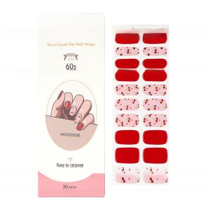 Custom Semi Cured Gel Nail Wraps Stickers with the Lamp to Cure UV Gel Nail