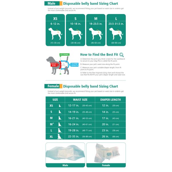 High Absorbency Male Dog Diapers with Cloth-like Film and Soft Non-woven Topsheet