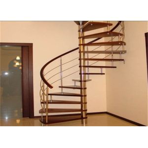 Laminated Glass Tread Custom Spiral Staircase Suspended Ladder , No Welding