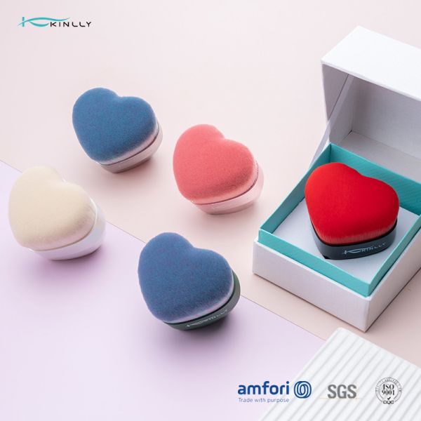 Buy Heart Shape Aluminum Ferrule Individual Makeup Brushes at wholesale prices
