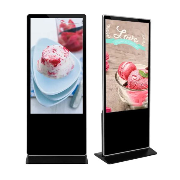 LCD Backlight Standing Digital Screen , Interactive Digital Signage 450cd/2