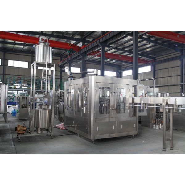 PET Bottle Beverage Juice Filling Equipment 3 In 1 Washing Filling Capping