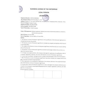 ARI Medical Equipment Co.,Ltd Certifications