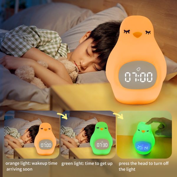 Smart silicone alarm clock