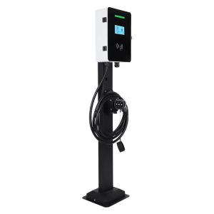 China Commercial Double Guns Swiping Card Wall Mounted EV Charger 22kw on sale