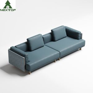 Italian Modern L Shape Corner Sofa Set Furniture For Lobby Living Room