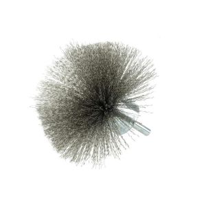 25mm OD Solid Shank Stainless Steel Circular Flared End Brush for Rust Paint