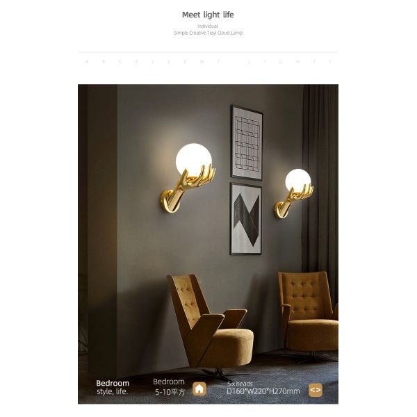Modern Bedroom corridor Wall Lamp Luxury Living room Art Designer Creative ackground Wall Lamp(WH-OR-255)