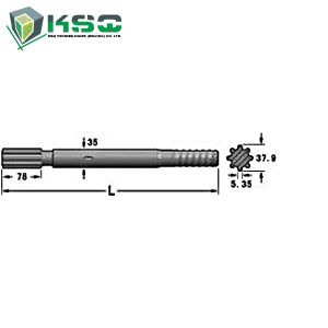 Tungsten Carbide Drill Shank Adapter For Tunneling 635mm