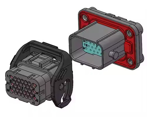 Neopower 32-Pin Hybrid IP67 EV Power & Signal Connector (6x13A Power, 26x5A