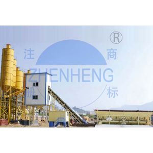 Fixed Type Floating HZS90 Concrete Batching Plant, 4100mm Aggregate Batching