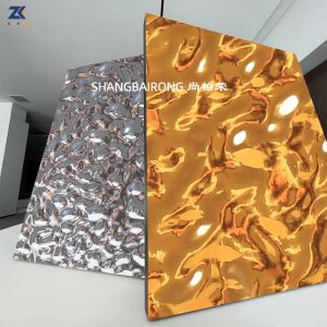 Smooth Bamboo Charcoal Wall Board Water Ripple Panel 1220*2440mm