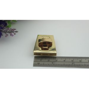 New design light gold irregular shape twist lock purse hardware for handbag