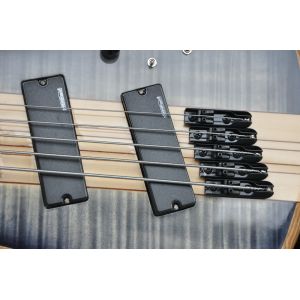 5 string custom bass guitar fanned frets electric bass guitar neck through body