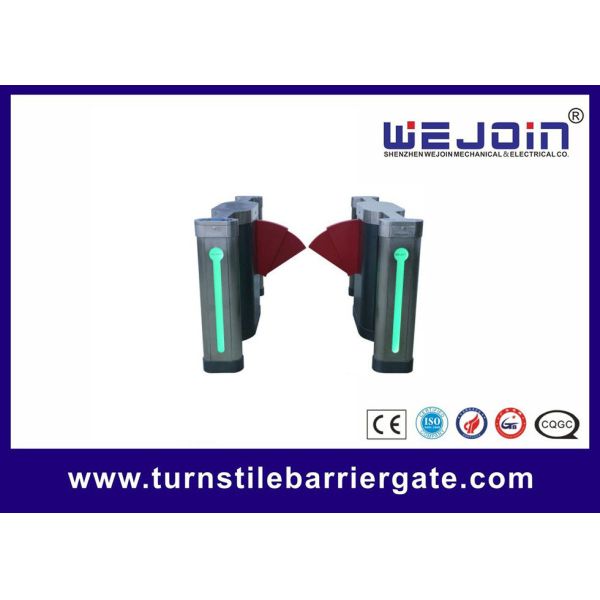 Buy 900mm Width Electronic Flap Barrier Gate  /  Pedestrian Automatic Systems Turnstiles at wholesale prices