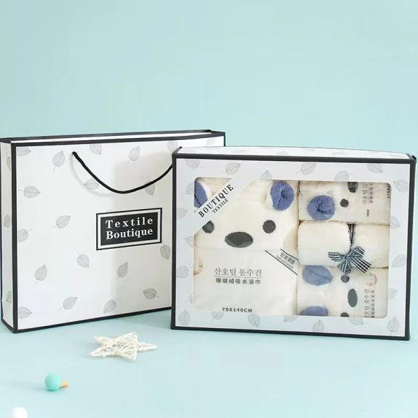 Home Solid Color Towel Set Custom Logo Quick Dry 4 Piece Bath Towels with Soft Touch