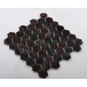 Agglomerate Mosaic Tile with Hexagon Shape