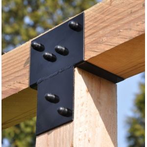Furniture Hardware Pergola Bracket with Wooden Structure and Stamping Punching
