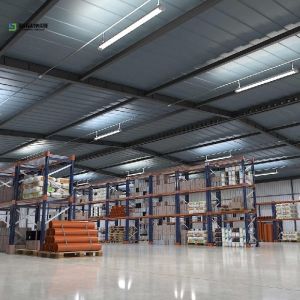 Rock Wool Panel Steel Construction Warehouse Light Weight Structure CE