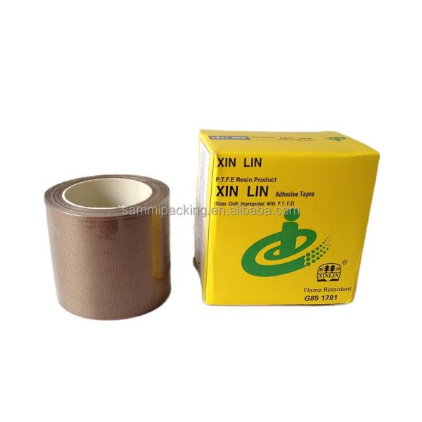 Brown PTFE Coated Fiberglass Tape for Welding and Sealing Belt Width 13/15/19/25/30/50MM