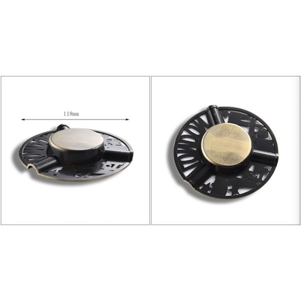 Customized Rohs 118mm Round Metal Ashtray / Portable Cigarette Ashtray
