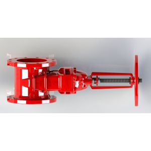 China Red Epoxy Coated Handwheel Operated High Grade Rubber Available on sale