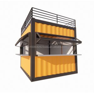 China Wall 50/75/100mm Wave Sandwich Panel 20ft/40ft Prefabricated Mobile Bar Customizable 10 FT Modern Prefab Tiny Shop on sale