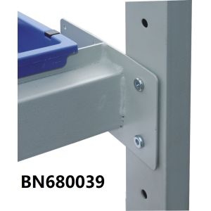 Blue Industrial Work Benches Storage Bin Rails For Increasing Efficiency 48"