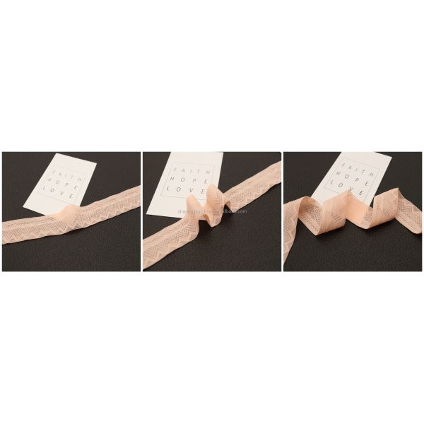 38mm Sexy Lady Lace Elastic Nylon Elastic Band Underwear Webbing Spandex / Nylon High Tenacity Not Support Eco-friendly