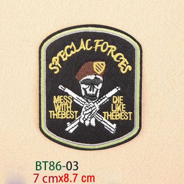 Custom Decorative Clothing Patches Embroidery Armband Fabric Uniform Security Type