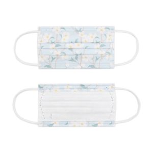 White Blue Fashion Eac Medical Face Mask Kids Print
