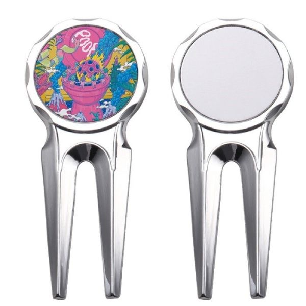 Buy Metal Sublimation Golf Ball Marker Custom Golf Divot Tool at wholesale prices