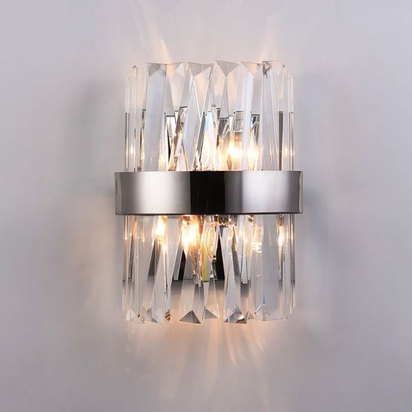 Modern Gold Crystal Wall Lamp Chrome Sconce Light Bedroom Living Room Dining Room Wall Light(WH-OR-158)
