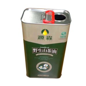 Custom Empty 500ml 750ml 1L 3L Square Rectangular Olive Oil Tin Can with Plastic