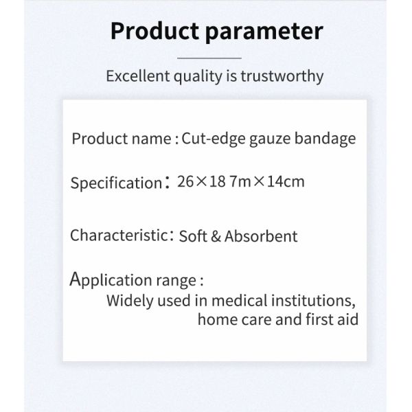 Cut-edge Gauze Bandage Sterilization Disposable Medical Gauze Pad Gauze Roll Wound Dressing