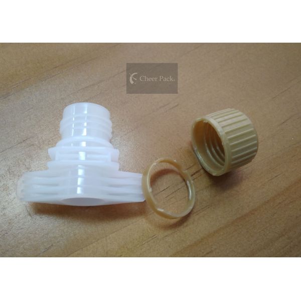 Security Seal Screw Baby Food Pouch Tops Plastic Injection Moulding For Doypack