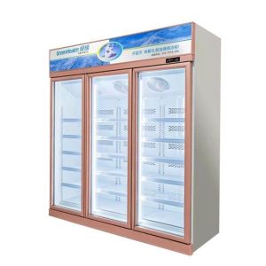 Hypermarket Commercial 3 Glass Doors Standing Display Freezer for Food Frozen