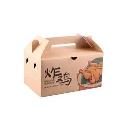 Kraft Takeout Lunch Fried Chicken Boxes Packaging Recyclable In Bulk