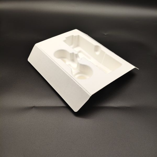 Large-sized high-end skin care lotion set with an embedded eco-friendly pulp molded base inside the box, offering anti-collision, anti-fall, and