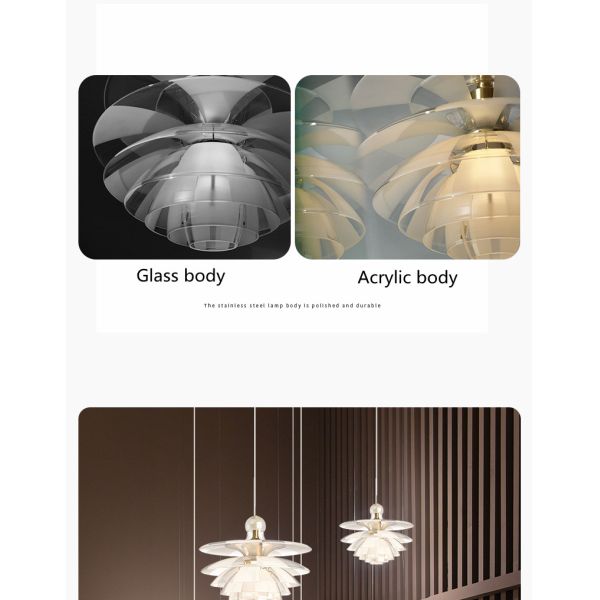 Denmark Designer Glass Pine Cones Pendant Light Modern Acrylic Hanging Lamps(WH-GP-179)