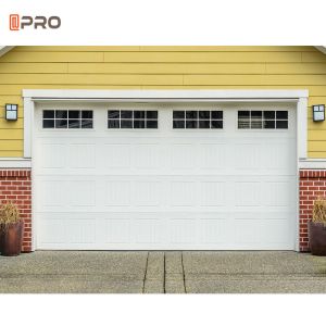 6063 Clear Glass Garage Door With Motor Checkered Anodised Smart Opener Aluminum