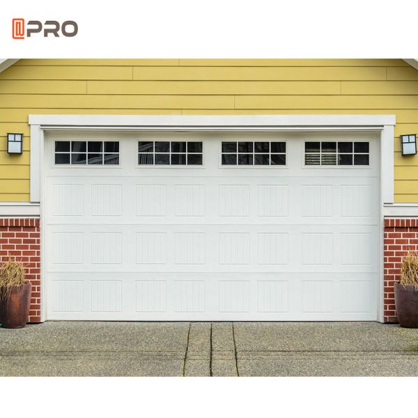 Buy 6063 Clear Glass Garage Door With Motor Checkered Anodised Smart Opener Aluminum Springs at wholesale prices