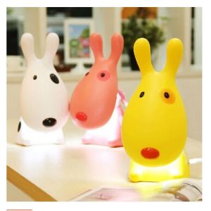 New creative gift product charging lovely dog reding lamp desk light