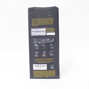 500g Flat Bottom Coffee Bean Packaging Bag Zip Top Customized Logo
